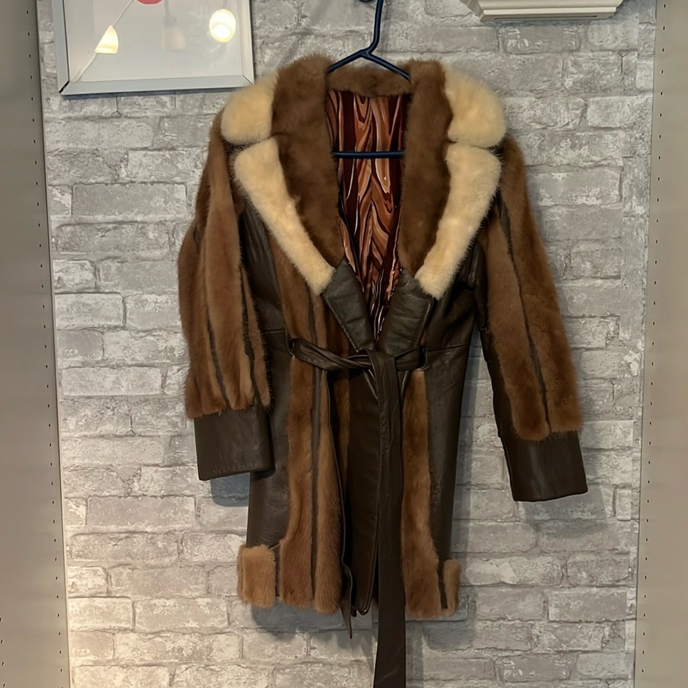 Mink Leather Coat